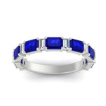 Load image into Gallery viewer, emerald-and-baguette-wedding-anniversary-band-with-sapphire-in-white-gold-FD11302BGSABLANGLE3-NL-WG.jpg
