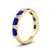 Load image into Gallery viewer, emerald-and-baguette-wedding-anniversary-band-with-sapphire-in-yellow-gold-FD11302BGSABLANGLE3-NL-YG.jpg