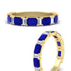 Load image into Gallery viewer, emerald-and-baguette-wedding-anniversary-band-with-sapphire-in-yellow-gold-FD11302BGSABLANGLE3-NL-YG.jpg
