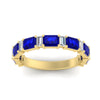Load image into Gallery viewer, emerald-and-baguette-wedding-anniversary-band-with-sapphire-in-yellow-gold-FD11302BGSABLANGLE3-NL-YG.jpg