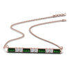 Load image into Gallery viewer, emerald-baguette-bar-diamond-necklace-in-FD-PD86790GEMGR-NL-RG