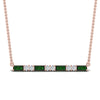 Load image into Gallery viewer, emerald-baguette-bar-diamond-necklace-in-FD-PD86790GEMGR-NL-RG