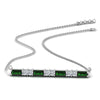 Load image into Gallery viewer, emerald-baguette-bar-diamond-necklace-in-FD-PD86790GEMGR-NL-WG