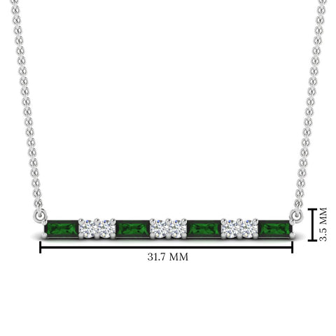 emerald-baguette-bar-diamond-necklace-in-FD-PD86790GEMGR-NL-WG
