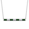 Load image into Gallery viewer, emerald-baguette-bar-diamond-necklace-in-FD-PD86790GEMGR-NL-WG
