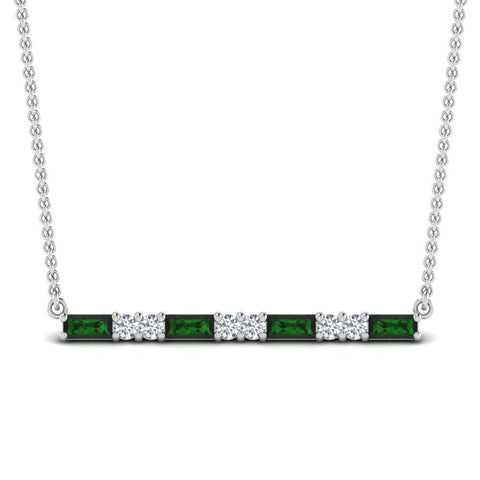 emerald-baguette-bar-diamond-necklace-in-FD-PD86790GEMGR-NL-WG