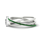 Load image into Gallery viewer, emerald-criss-cross-wedding-ring-in-white-gold-FD11398BGEMGR-NL-WG
