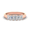 Load image into Gallery viewer, emerald-cut-1.50-ct-five-stone-anniversary-band-in-rose-gold-fdwb8008emsleep-1.50ct-nl-rg