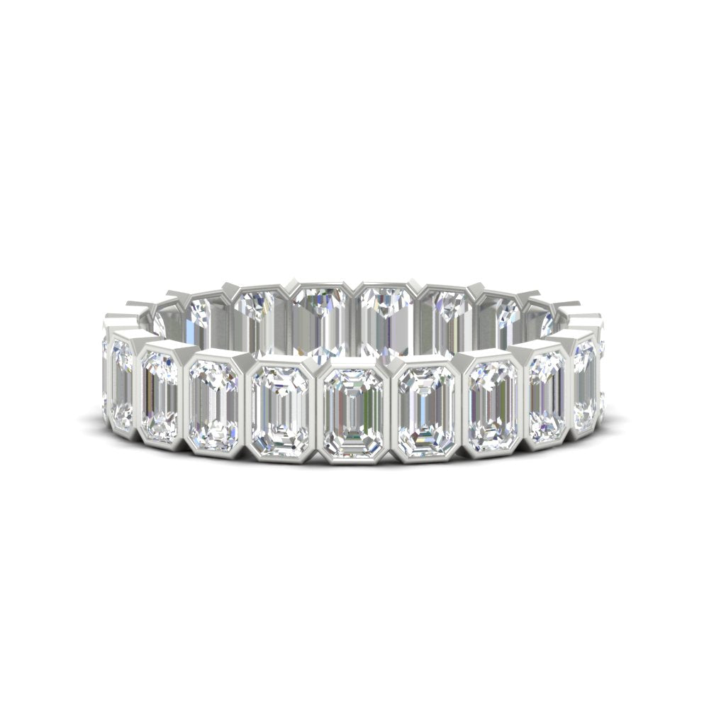 Emerald Cut 3 Carat Eternity Diamond Band