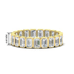Load image into Gallery viewer, emerald-cut-3-carat-eternity-diamond-wedding-band-in-yellow-gold-FD-10417EMB-3.00CT-NL-YG-HW
