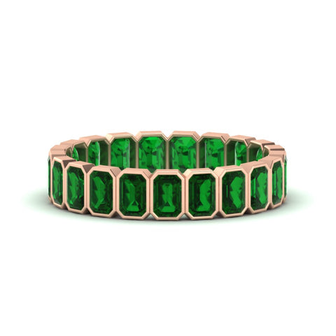 Emerald Cut 3 Carat Eternity Diamond Band