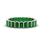 Load image into Gallery viewer, emerald-cut-3-carat-eternity-emerald-wedding-band-in-white-gold-FD-10417EMBGEMGR-3.00CT-NL-WG
