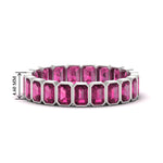 Load image into Gallery viewer, emerald-cut-3-carat-eternity-pink-sapphire-wedding-band-in-white-gold-FD-10417EMBGSADRPI-3.00CTCT-NL-WG-HW
