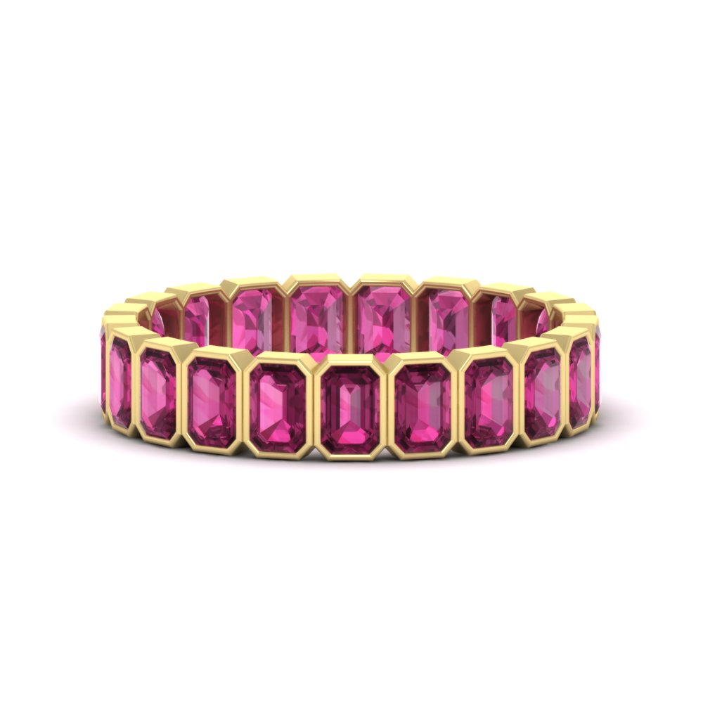 emerald-cut-3-carat-eternity-pink-sapphire-wedding-band-in-yellow-gold-FD-10417EMBGSADRPI-3.00CTCT-NL-YG