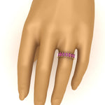 Load image into Gallery viewer, emerald-cut-3-carat-eternity-pink-sapphire-wedding-band-in-yellow-gold-FD-10417EMBGSADRPIHAND-3.00CT-NL-YG
