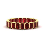 Load image into Gallery viewer, emerald-cut-3-carat-eternity-ruby-wedding-band-in-yellow-gold-FD-10417EMBGRUDR-3.00CT-NL-YG
