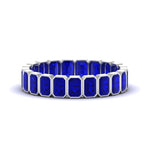 Load image into Gallery viewer, emerald-cut-3-carat-eternity-sapphire-wedding-band-in-white-gold-FD-10417EMBGSABL-3.00CTCT-NL-WG
