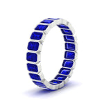 Load image into Gallery viewer, emerald-cut-3-carat-eternity-sapphire-wedding-band-in-white-gold-FD-10417EMBGSABLANGLE2-3.00CTCT-NL-WG
