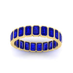 Load image into Gallery viewer, emerald-cut-3-carat-eternity-sapphire-wedding-band-in-yellow-gold-FD-10417EMBGSABLANGLE5-3.00CTCT-NL-YG
