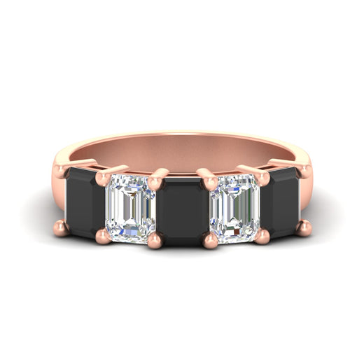 emerald-cut-5-stone-wedding-band-black-diamond-4-carat-in-rose-gold-fdwb8008emblacksleep-4.00ct-nl-rg