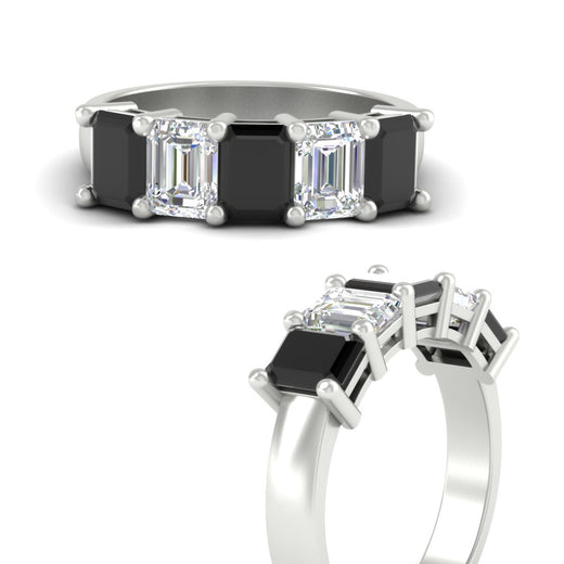 emerald-cut-5-stone-wedding-band-black-diamond-4-carat-in-white-gold-fdwb8008emblackangle3-4.00ct-nl-wg