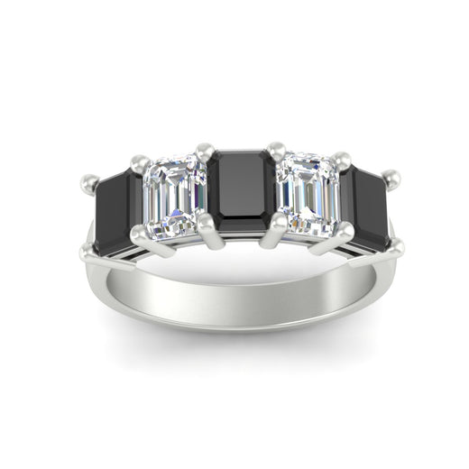 emerald-cut-5-stone-wedding-band-black-diamond-4-carat-in-white-gold-fdwb8008emblackangle5-4.00ct-nl-wg