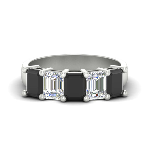 emerald-cut-5-stone-wedding-band-black-diamond-4-carat-in-white-gold-fdwb8008emblacksleep-4.00ct-nl-wg