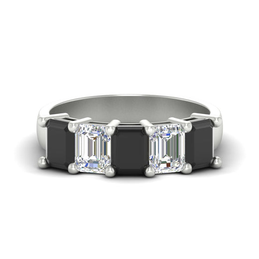 emerald-cut-5-stone-wedding-band-black-diamond-4-carat-in-white-gold-fdwb8008emblacksleep-4.00ct-nl-wg