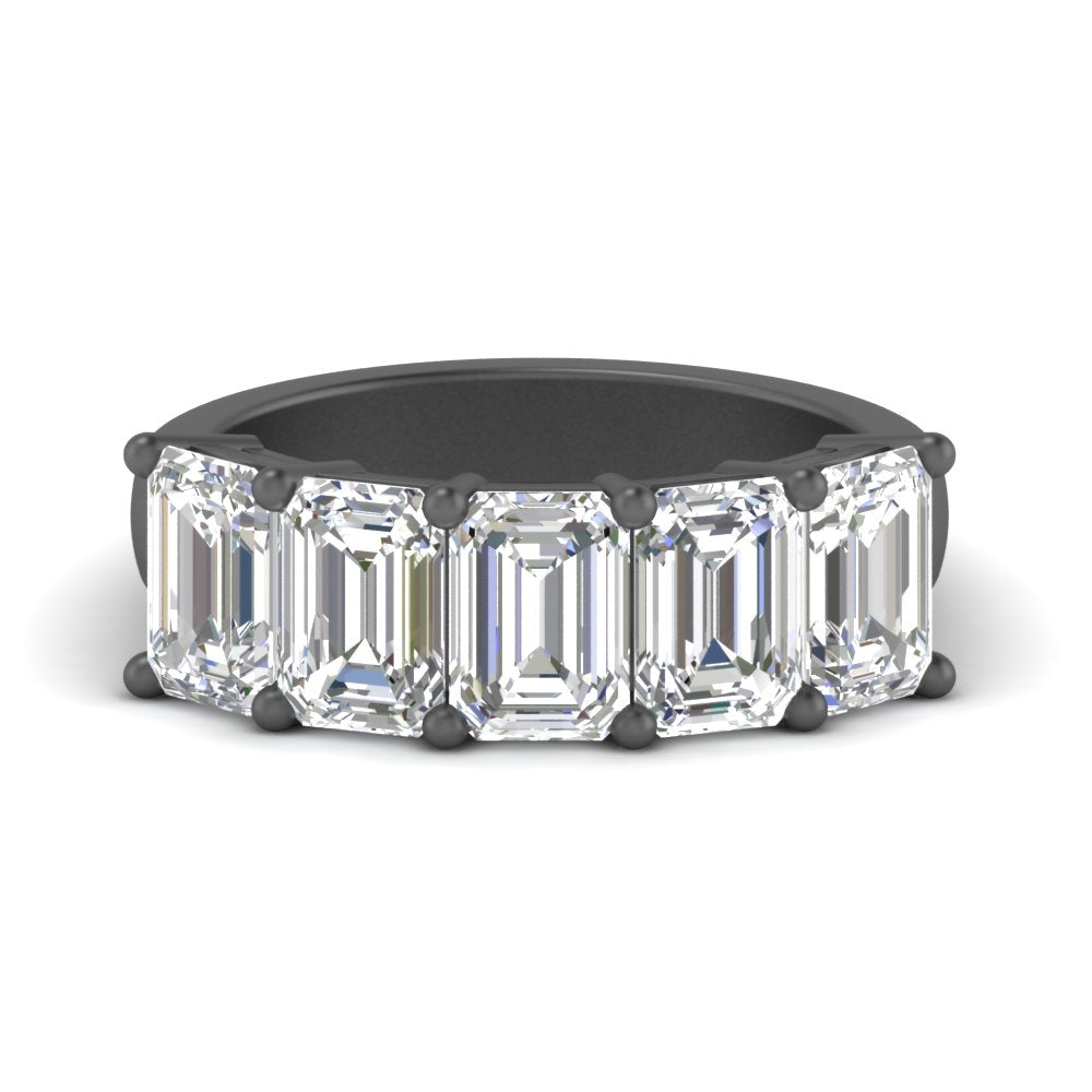 Emerald Cut Five Stone Diamond Anniversary Ring