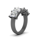 Load image into Gallery viewer, Emerald Cut Five Stone Diamond Anniversary Ring
