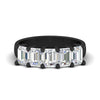 Load image into Gallery viewer, emerald-cut-5-stone-wedding-band-diamond-4-carat-in-black-gold-fdwb8008emsleep-4.00ct-nl-bg