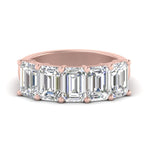 Load image into Gallery viewer, Emerald Cut Five Stone Diamond Anniversary Ring
