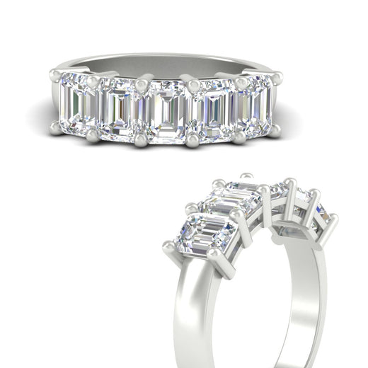 emerald-cut-5-stone-wedding-band-diamond-4-carat-in-white-gold-fdwb8008emangle3-4.00ct-nl-wg