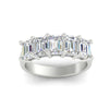 Load image into Gallery viewer, emerald-cut-5-stone-wedding-band-diamond-4-carat-in-white-gold-fdwb8008emangle5-4.00ct-nl-wg