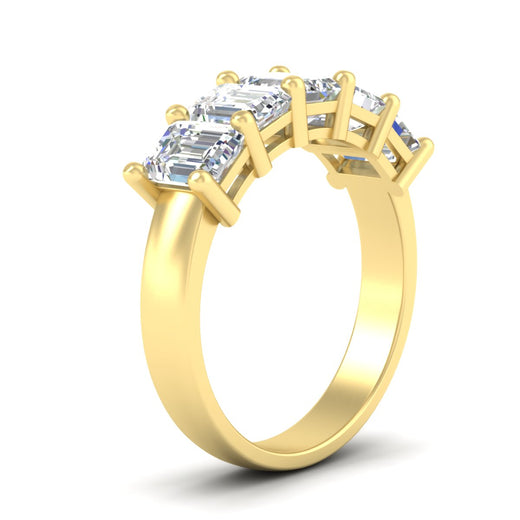 emerald-cut-5-stone-wedding-band-diamond-4-carat-in-yellow-gold-fdwb8008emangle2-4.00ct-nl-yg