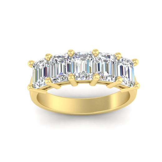 emerald-cut-5-stone-wedding-band-diamond-4-carat-in-yellow-gold-fdwb8008emangle5-4.00ct-nl-yg