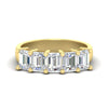 Load image into Gallery viewer, emerald-cut-5-stone-wedding-band-diamond-4-carat-in-yellow-gold-fdwb8008emsleep-4.00ct-nl-yg