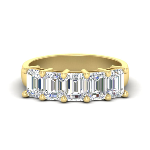 emerald-cut-5-stone-wedding-band-diamond-4-carat-in-yellow-gold-fdwb8008emsleep-4.00ct-nl-yg