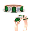 Load image into Gallery viewer, emerald-cut-5-stone-wedding-band-emerald-4-carat-in-rose-gold-fdwb8008emgemgrangle3-4.00ct-nl-rg
