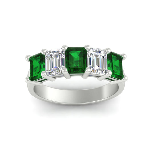emerald-cut-5-stone-wedding-band-emerald-4-carat-in-white-gold-fdwb8008emgemgrangle5-4.00ct-nl-wg