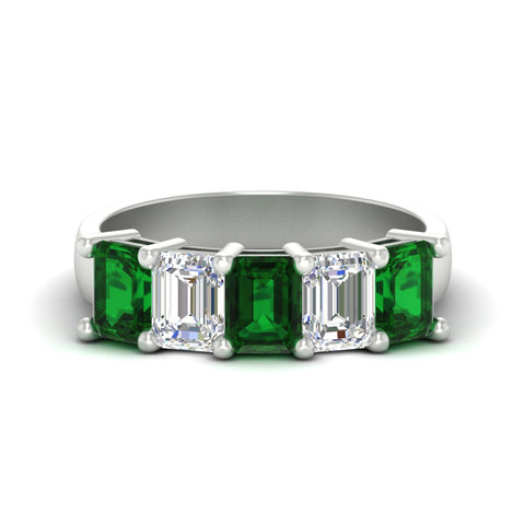 emerald-cut-5-stone-wedding-band-emerald-4-carat-in-white-gold-fdwb8008emgemgrsleep-4.00ct-nl-wg