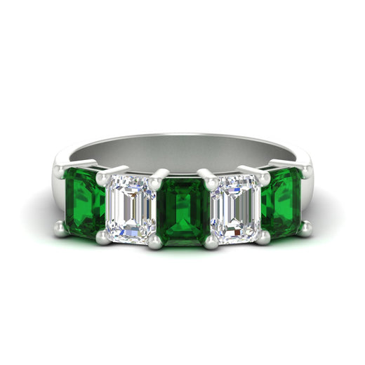 emerald-cut-5-stone-wedding-band-emerald-4-carat-in-white-gold-fdwb8008emgemgrsleep-4.00ct-nl-wg
