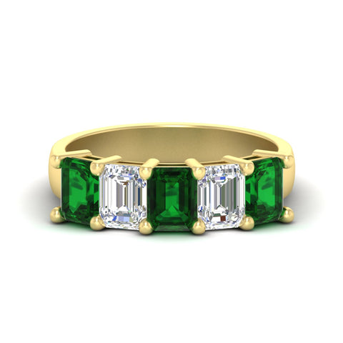 emerald-cut-5-stone-wedding-band-emerald-4-carat-in-yellow-gold-fdwb8008emgemgrsleep-4.00ct-nl-yg
