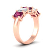 Load image into Gallery viewer, emerald-cut-5-stone-wedding-band-pink-sapphire-4-carat-in-rose-gold-fdwb8008emgsadrpiangle2-4.00ct-nl-rg