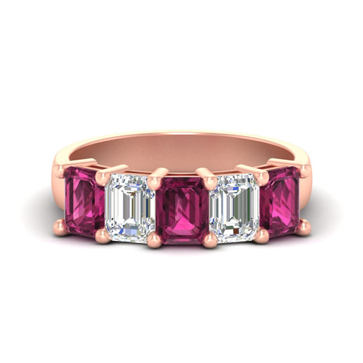 emerald-cut-5-stone-wedding-band-pink-sapphire-4-carat-in-rose-gold-fdwb8008emgsadrpisleep-4.00ct-nl-rg