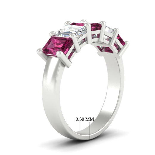 emerald-cut-5-stone-wedding-band-pink-sapphire-4-carat-in-white-gold-fdwb8008emgsadrpiangle2-4.00ct-nl-wg-hw