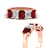 Load image into Gallery viewer, emerald-cut-5-stone-wedding-band-ruby-4-carat-in-rose-gold-fdwb8008emgrudrangle3-4.00ct-nl-rg