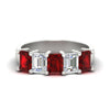 Load image into Gallery viewer, emerald-cut-5-stone-wedding-band-ruby-4-carat-in-white-gold-fdwb8008emgrudrsleep-4.00ct-nl-wg