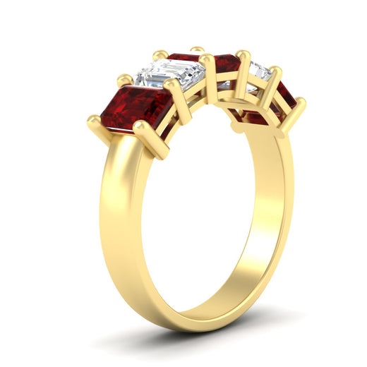 emerald-cut-5-stone-wedding-band-ruby-4-carat-in-yellow-gold-fdwb8008emgrudrangle2-4.00ct-nl-yg