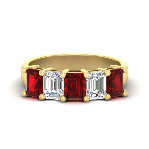 emerald-cut-5-stone-wedding-band-ruby-4-carat-in-yellow-gold-fdwb8008emgrudrsleep-4.00ct-nl-yg